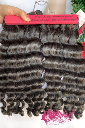 9A Grade Hair Loose Curly Hair Bundles Natural Black