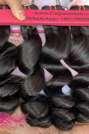 9A Grade Hair Loose Wave Hair Bundles Natural Black