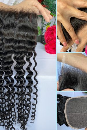 Raw hair Bounce Curly 4*4 Transparent Lace Closure