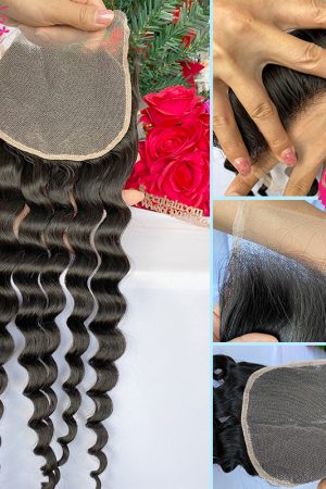 Raw hair Mermaid Wave 4*4 Transparent Lace Closure