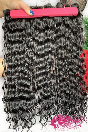 9A Grade Hair Water Wave Hair Bundles Natural Black