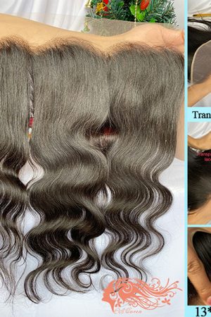 Raw hair 12-22Inch Light Wave 13*4 Transparent Lace Frontal
