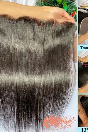 Raw hair 12-22Inch Straight 13*4 Transparent Lace Frontal