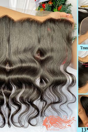 Raw hair 12-22Inch Line Wave 13*4 Transparent Lace Frontal