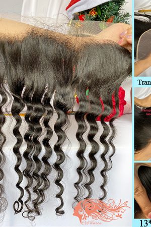 Raw hair 12-22Inch Mermaid Wave 13*4 Transparent Lace Frontal