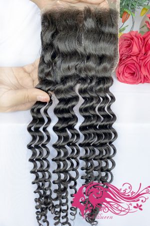 Raw hair 12-22Inch Burmese curly 4*4 HD Lace Closure