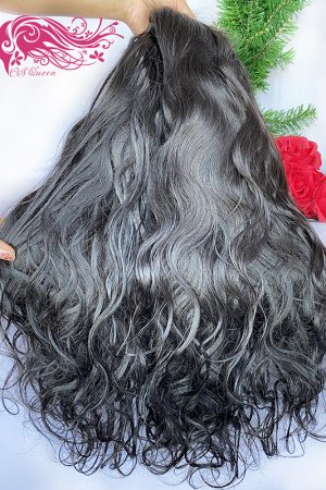 Raw hair Light Wave 4*4 HD Lace Closure Wig 180% Density