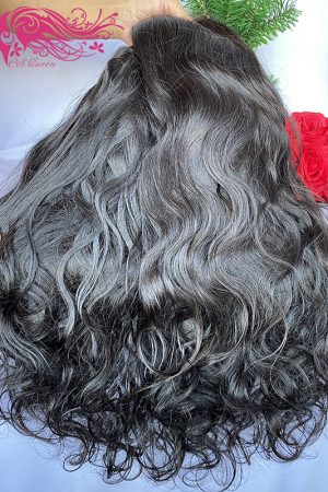 Raw hair Line Wavy 4*4 HD Lace Closure Wig 180% Density