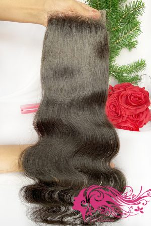 Raw hair 12-22Inch Line Wave 4*4 HD Lace Closure