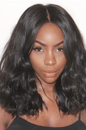 Raw Hair Line Wavy 13*4 Transparent Lace Frontal BOB Wig 180% Density