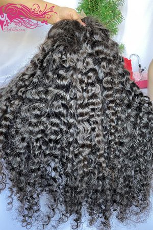 Raw hair Mermaid Wave 4*4 HD Lace Closure Wig 180% Density