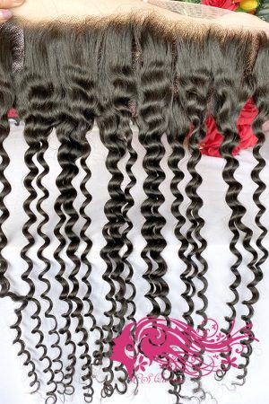 Raw hair 12-22Inch Natural Curly 13*4 HD Lace Frontal