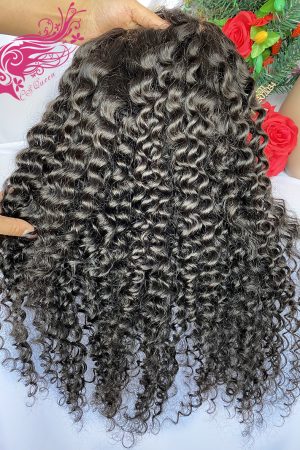 9A Hair Deep Wave 13*4 Frontal Transparent Lace Wig 150% Density