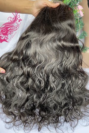 9A Hair Ocean Wave 13*4 Frontal Transparent Lace Wig 180% Density