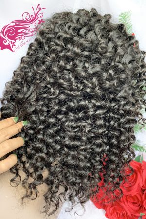 9A Hair Exotic Wave 4*4 Closure Transparent Lace BOB Wig 180% Density