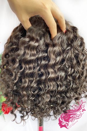 9A Hair Water wave 4*4 Closure Transparent Lace BOB Wig 180% Density