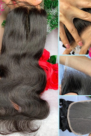 9A hair Ocean Wave 4*4 Transparent Lace Closure