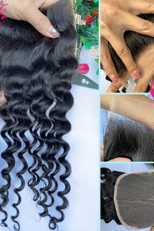 9A hair Water Wave 4*4 Transparent Lace Closure